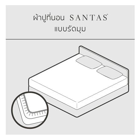 ชุดผ้าปูที่นอน 5 ฟุต 6 ชิ้น SANTAS TWEEDIA GR_4