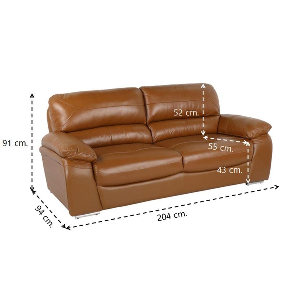 โซฟา 3 ที่นั่ง SB FURNITURE LILONG 19181398 สีน้ำตาล