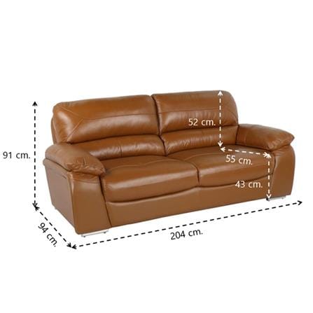 โซฟา 3 ที่นั่ง SB FURNITURE LILONG 19181398 สีน้ำตาล_9