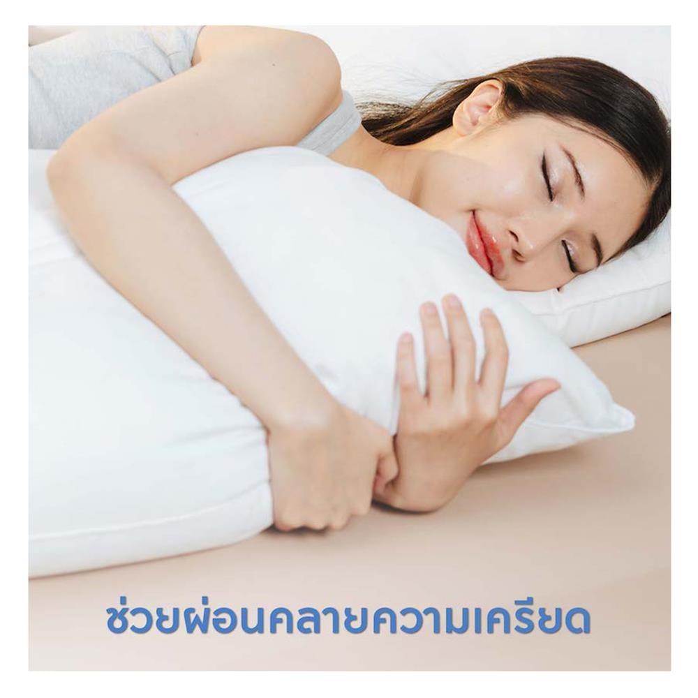หมอน BODY ไมโครไฟเบอร์ LOTUS ATTITUDE ANTI-AGING 19x49 นิ้ว สีขาว