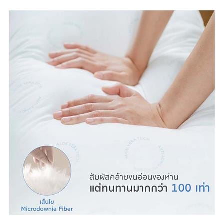 หมอน BODY ไมโครไฟเบอร์ LOTUS ATTITUDE ANTI-AGING 19x49 นิ้ว สีขาว_7