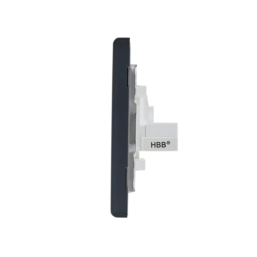 เต้ารับโทรศัพท์ SAHN 6P/4C D17-BL สีดำ