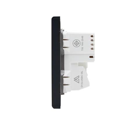 ชุดเต้ารับเดี่ยว 3 ขา พร้อม USB และ TYPE-C SAHN D10LUSBC-BL สีดำ_3