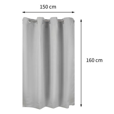ผ้าม่าน EYELET HOME LIVING STYLE TILDA UV 150X160 ซม. สีเทา_9