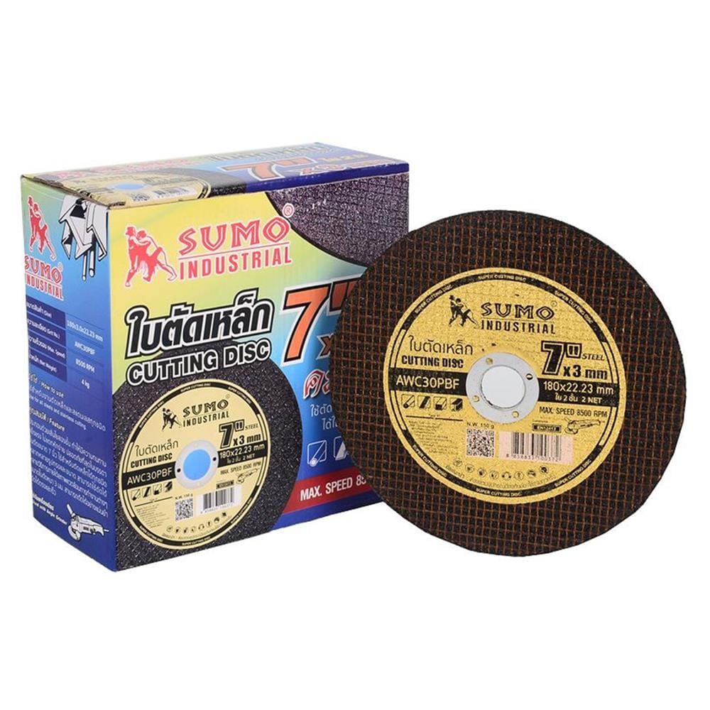 ใบตัดเหล็กและสเตนเลส SUMO 7 นิ้ว สีดำ