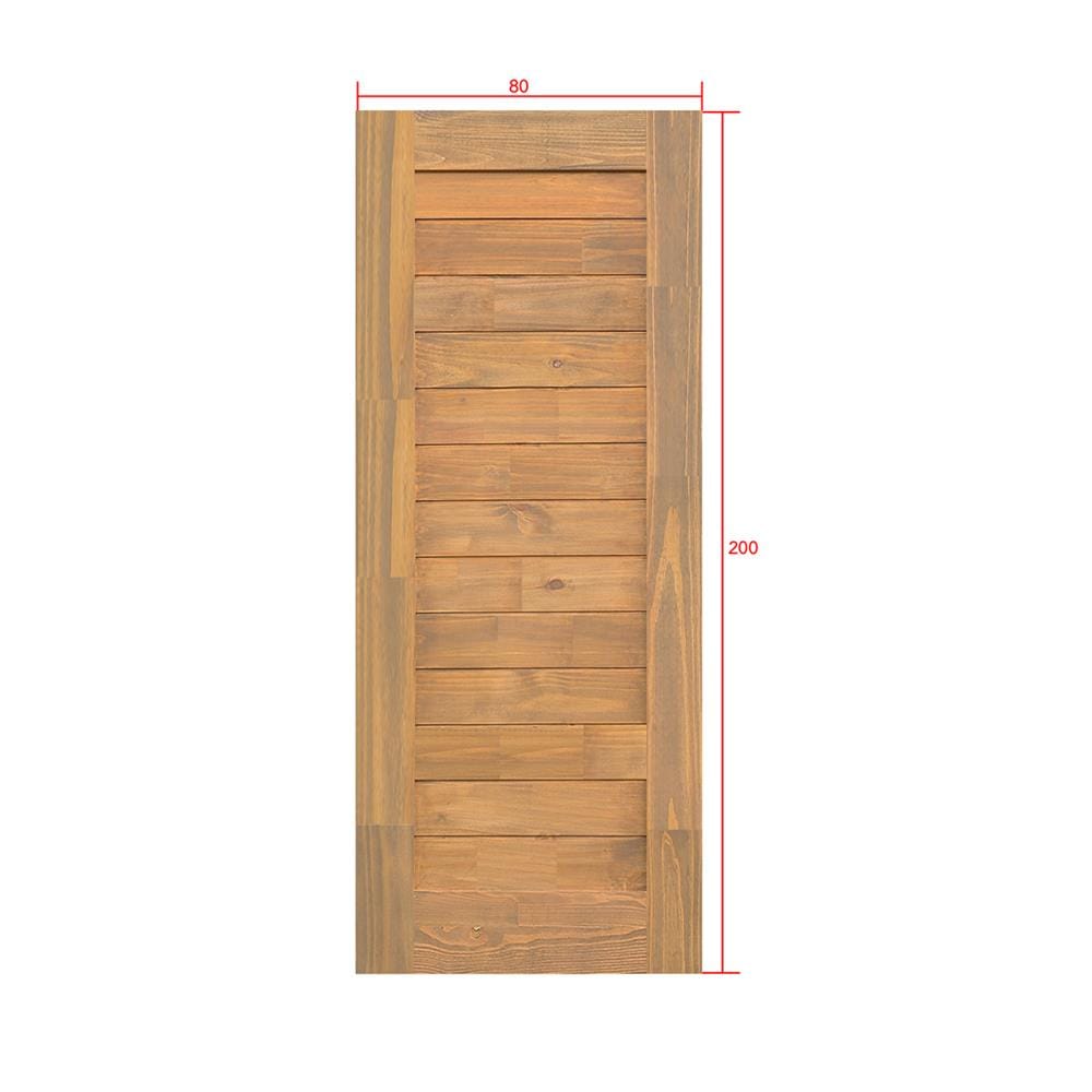 ประตูไม้สน ไม่เจาะลูกบิด D2D ECO PINE - EZERO 29 80x200 ซม. สีเบิร์นแอช