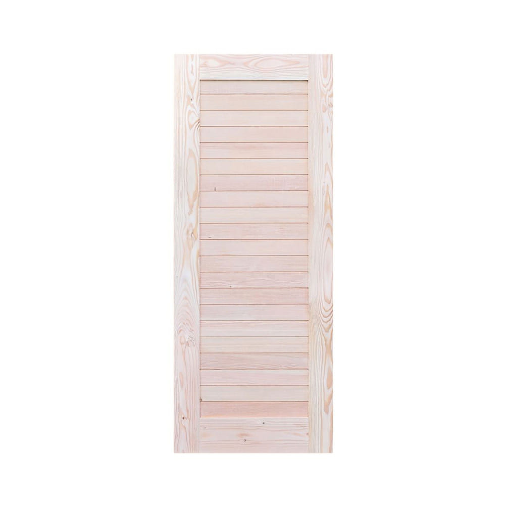 ประตูไม้สนแดง ไม่เจาะลูกบิด D2D ECO PINE - EZERO 3 80x200 ซม.