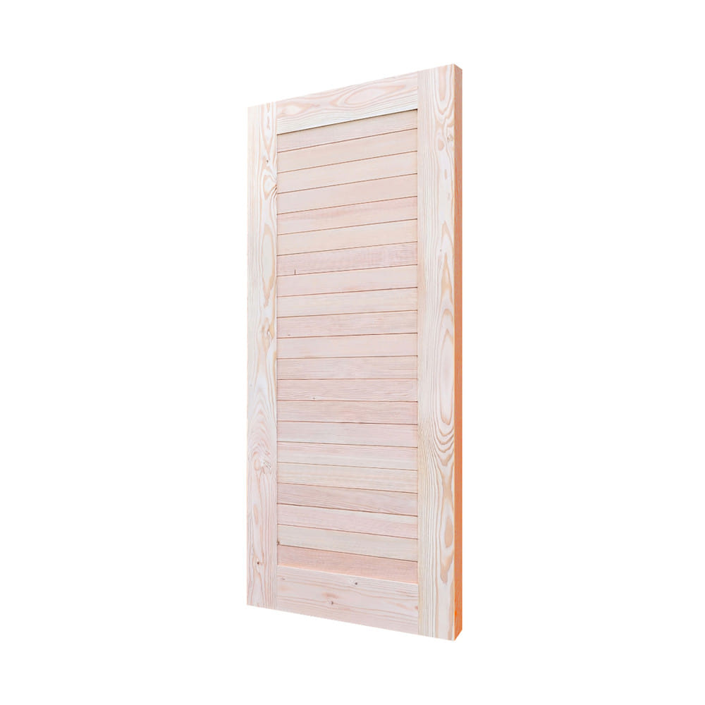 ประตูไม้สนแดง ไม่เจาะลูกบิด D2D ECO PINE - EZERO 3 80x200 ซม.