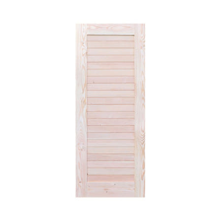 ประตูไม้สนแดง ไม่เจาะลูกบิด D2D ECO PINE - EZERO 3 80x200 ซม._0