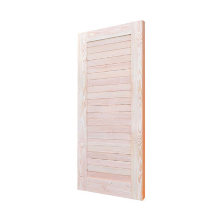 ประตูไม้สนแดง ไม่เจาะลูกบิด D2D ECO PINE - EZERO 3 80x200 ซม._1