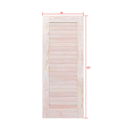 ประตูไม้สนแดง ไม่เจาะลูกบิด D2D ECO PINE - EZERO 3 80x200 ซม._5