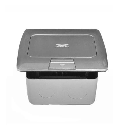 เต้ารับฝังพื้นสเตนเลส พร้อมเต้ารับคู่มีกราวด์ 3 ขา EAGLE EGP-18AM/P_4