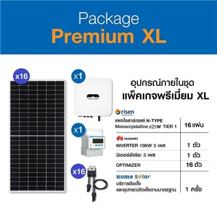 โซลาร์รูฟ 10 กิโลวัตต์ 3 เฟส ระบบออนกริด HOME SOLAR PREMIUM PACKAGE XL_2