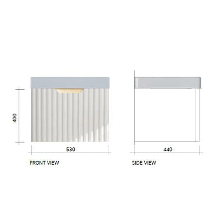 เคาน์เตอร์แขวนผนัง COTTO V00181NWH สีขาว_1