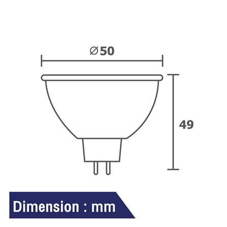 หลอด LED BEC MR16/PAR DAISY 5 วัตต์ WARM WHITE GU5.3_3