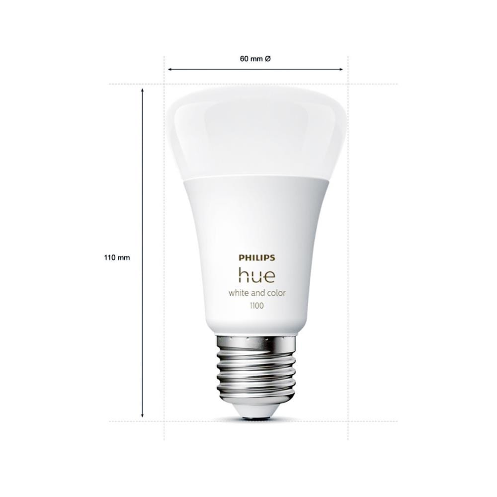 ชุดหลอด LED PHILIPS A60 HUE 9.5 วัตต์ RGB E27 แพ็ก 3 ชิ้น