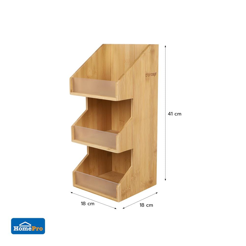 ชั้นใส่ของอเนกประสงค์ 3 ชั้น KECH BAMBOO MINI