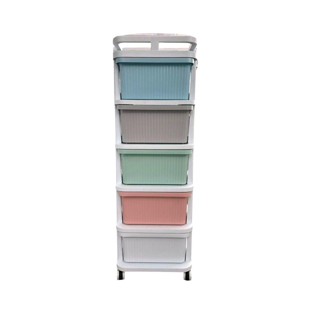 ตู้ลิ้นชัก 5 ชั้น STACKO CART 35x38.5x104 ซม. สีพาสเทล