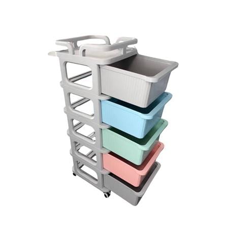 ตู้ลิ้นชัก 5 ชั้น STACKO CART 35x38.5x104 ซม. สีพาสเทล_4