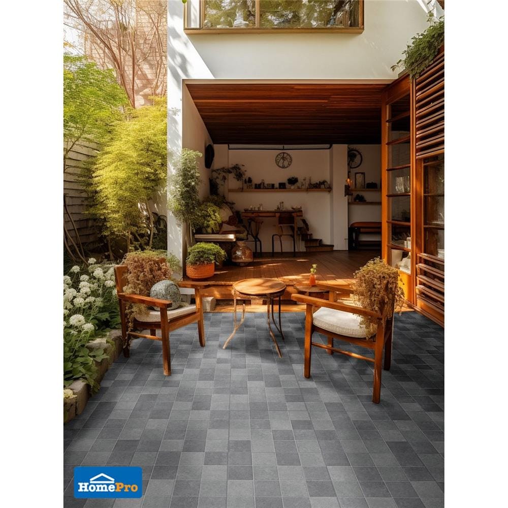 กระเบื้องพื้นพอร์ซเลน  16x16 นิ้ว TARA ไอแซค เทา PM (HYG) 0.96 ตร.ม.