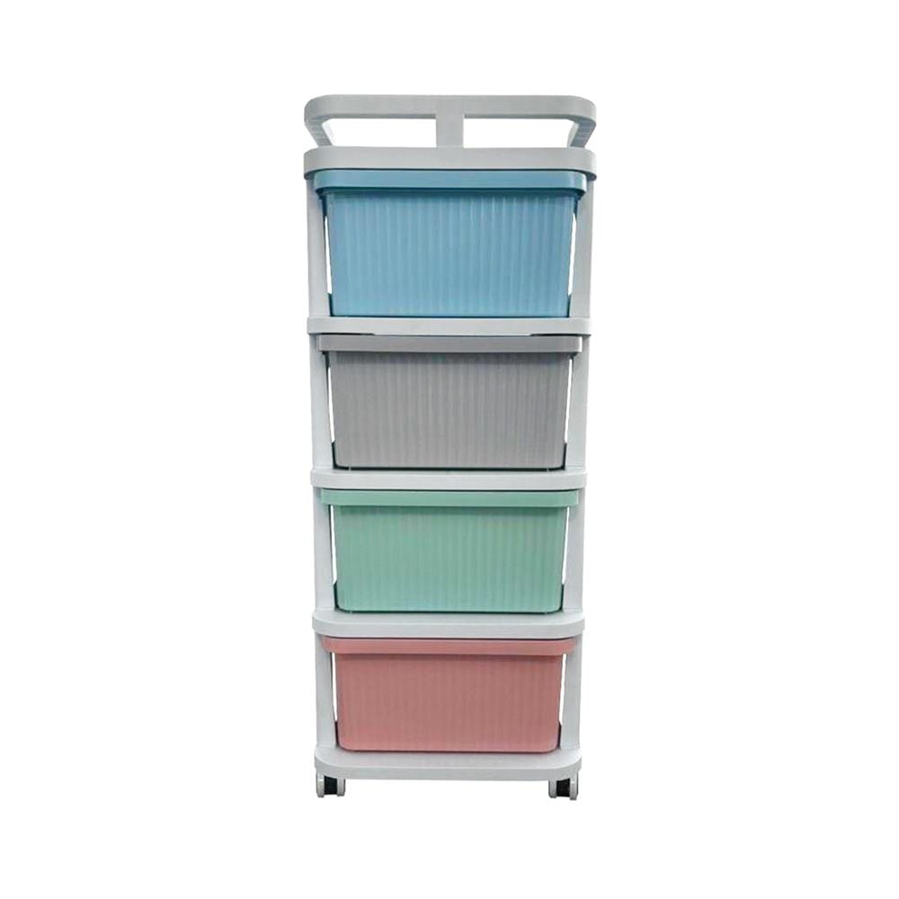 ตู้ลิ้นชัก 4 ชั้น STACKO CART 35x38.5x86 ซม. สีพาสเทล