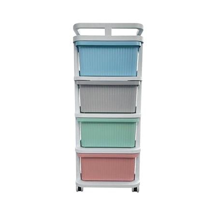 ตู้ลิ้นชัก 4 ชั้น STACKO CART 35x38.5x86 ซม. สีพาสเทล_1