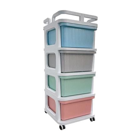 ตู้ลิ้นชัก 4 ชั้น STACKO CART 35x38.5x86 ซม. สีพาสเทล_2