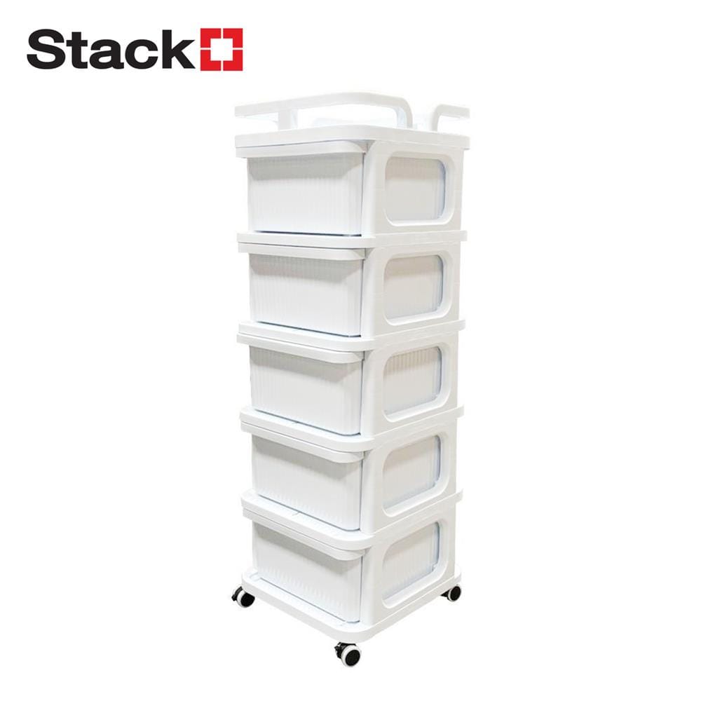 ตู้ลิ้นชัก 5 ชั้น STACKO CART 35x38.5x104 ซม. สีขาว
