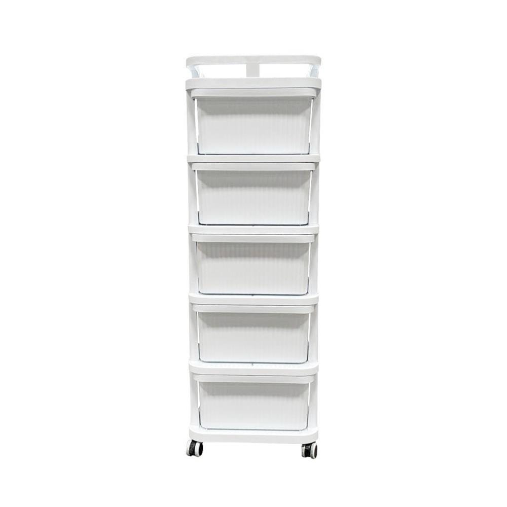 ตู้ลิ้นชัก 5 ชั้น STACKO CART 35x38.5x104 ซม. สีขาว
