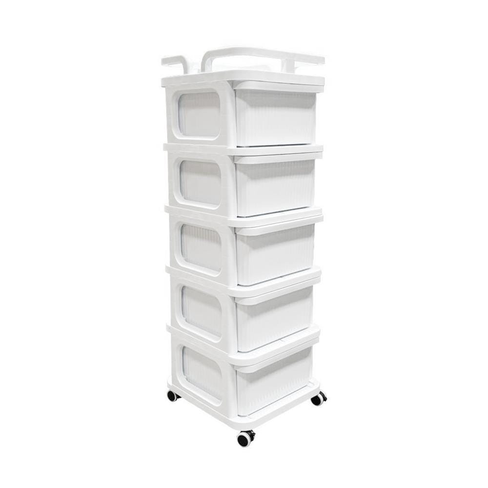ตู้ลิ้นชัก 5 ชั้น STACKO CART 35x38.5x104 ซม. สีขาว