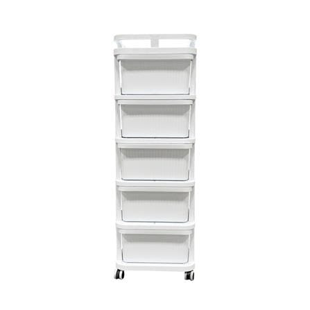 ตู้ลิ้นชัก 5 ชั้น STACKO CART 35x38.5x104 ซม. สีขาว_2