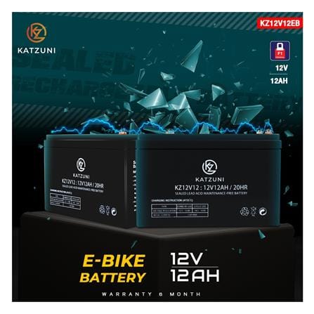 แบตเตอรี่แห้ง KATZUNI KZ12V12AH E-BIKE 12 โวลต์ 12 แอมป์/ชั่วโมง_2