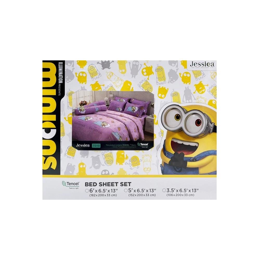 ชุดผ้าปูที่นอน 5 ฟุต 5 ชิ้น JESSICA MINIONS 20165-T019
