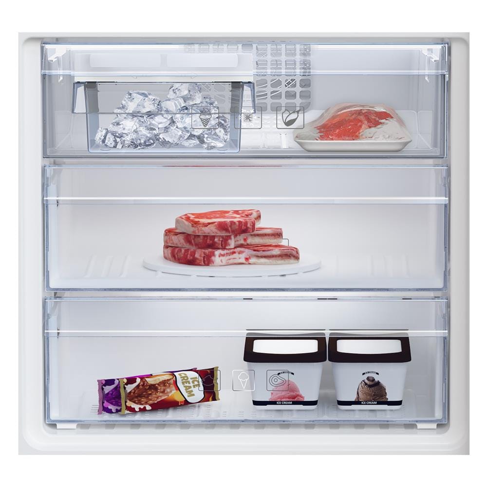 ตู้เย็น 2 ประตู BEKO RCNT415E20VZHFGW 14 คิว กระจกขาว