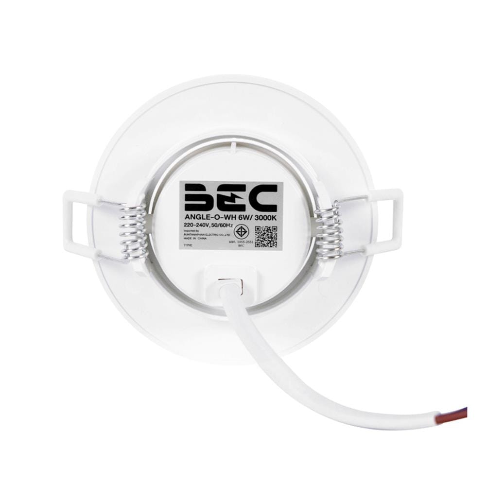ดาวน์ไลท์ LED BEC ANGLE 3.5 นิ้ว 6 วัตต์ WARM WHITE สีขาว