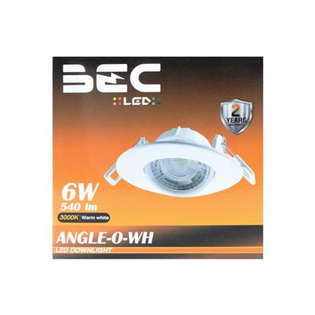 ดาวน์ไลท์ LED BEC ANGLE 3.5 นิ้ว 6 วัตต์ WARM WHITE สีขาว_3