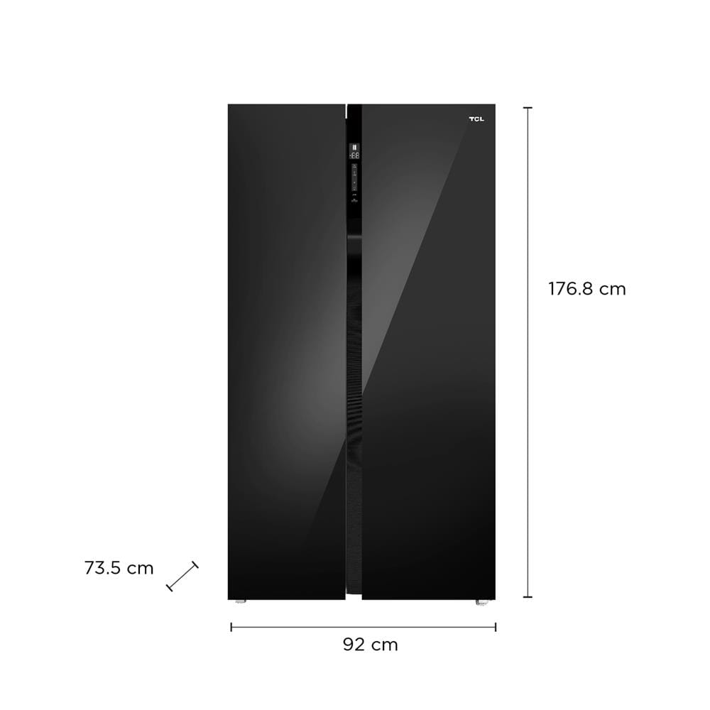 ตู้เย็น SIDE BY SIDE TCL RT62GPSBD 22.3 คิว กระจกดำ อินเวอร์เตอร์