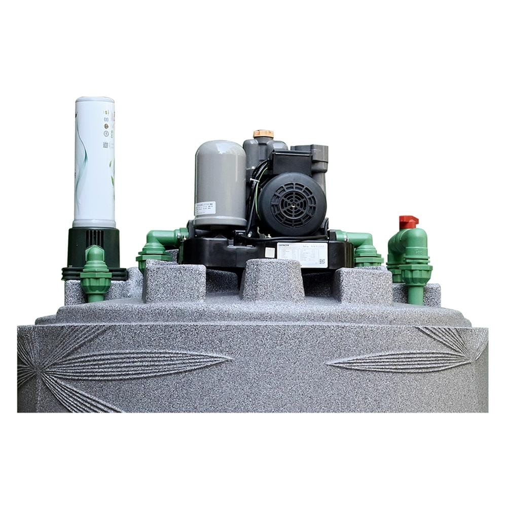 ถังเก็บน้ำ DOS NATURA WTP NSN 1000 ลิตร+DOS-DUPONT+ปั๊มน้ำ HITACHI WMP250XX สี GRANITE GREY