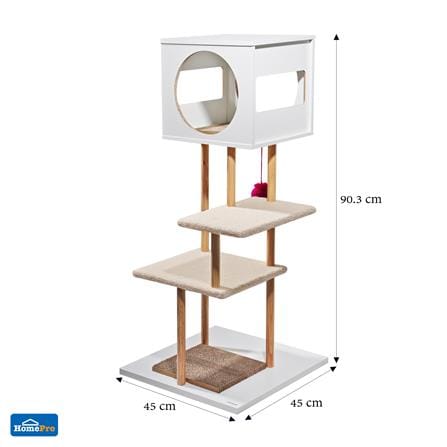 คอนโดแมวพร้อมที่ลับเล็บ LUVORA CAT TREE WITH CAT SCRATCHER HOME 2_6