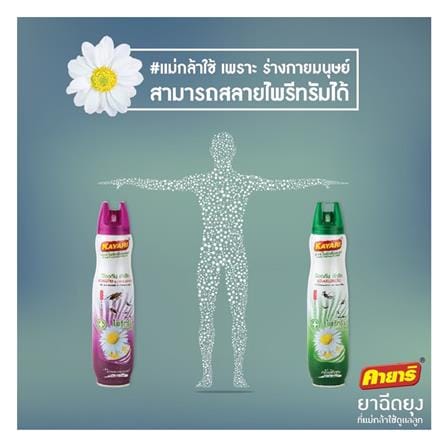 สเปรย์กันแมลงสาบ ยุง แมลงคลาน KAYARI PYRETHRUM 600 มล. HANAVENDER_5