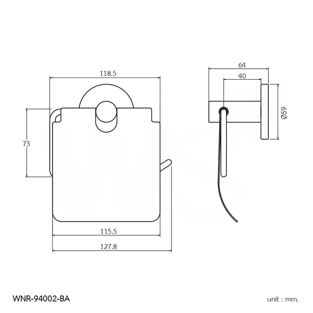 ที่ใส่กระดาษ WS WNR-94002-BA สีดำ