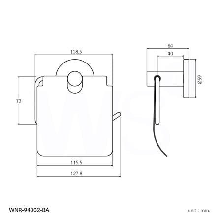 ที่ใส่กระดาษ WS WNR-94002-BA สีดำ_2
