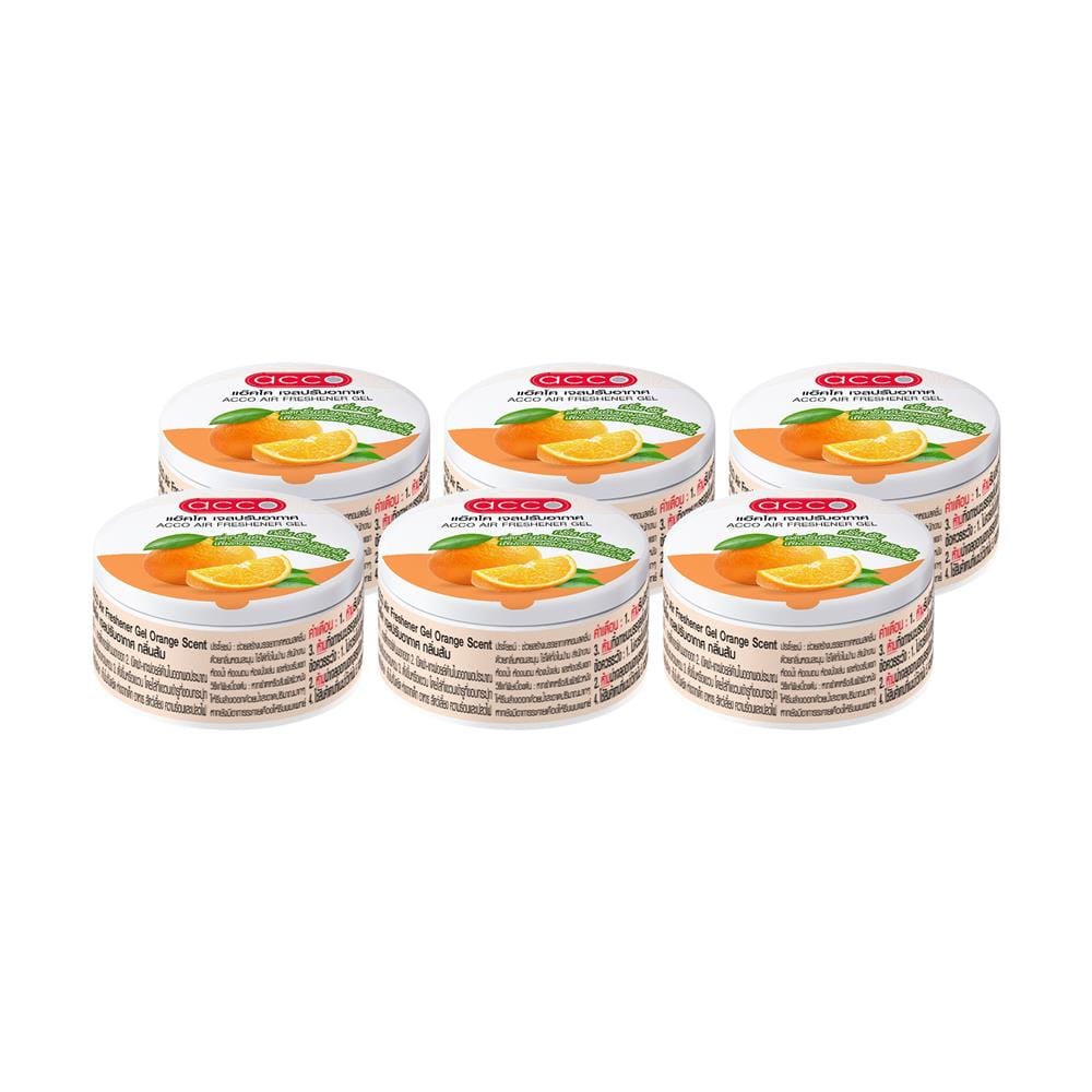 เจลปรับอากาศ ACCO 60 กรัม ORANGE แพ็ก 6 ชิ้น