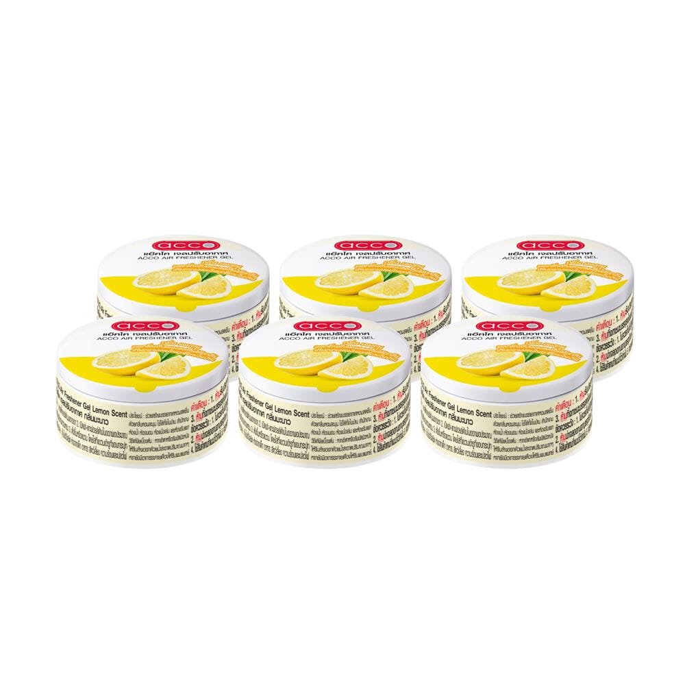 เจลปรับอากาศ ACCO 60 กรัม LEMON แพ็ก 6 ชิ้น