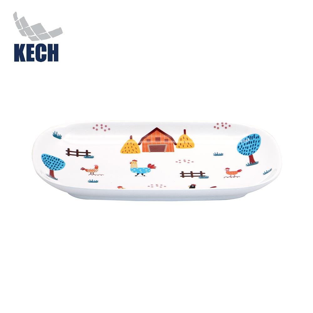 จานเมลามีนเปล 9.5 นิ้ว KECH CHIC FARM
