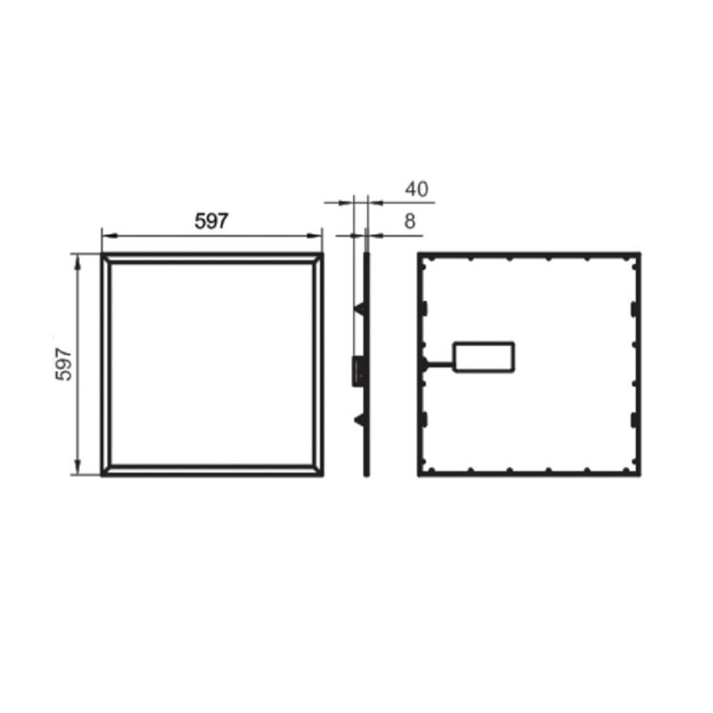 โคมติดลอย LED PHILIPS RC091 40 วัตต์ 60X60 ซม. DAYLIGHT แพ็ก 2 ชิ้น