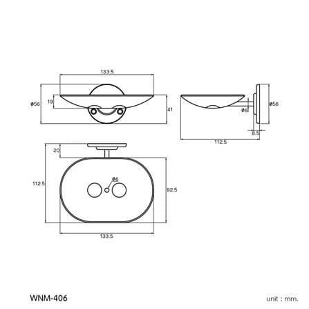 ที่ใส่สบู่ WS WNM-406 สีเงิน_2
