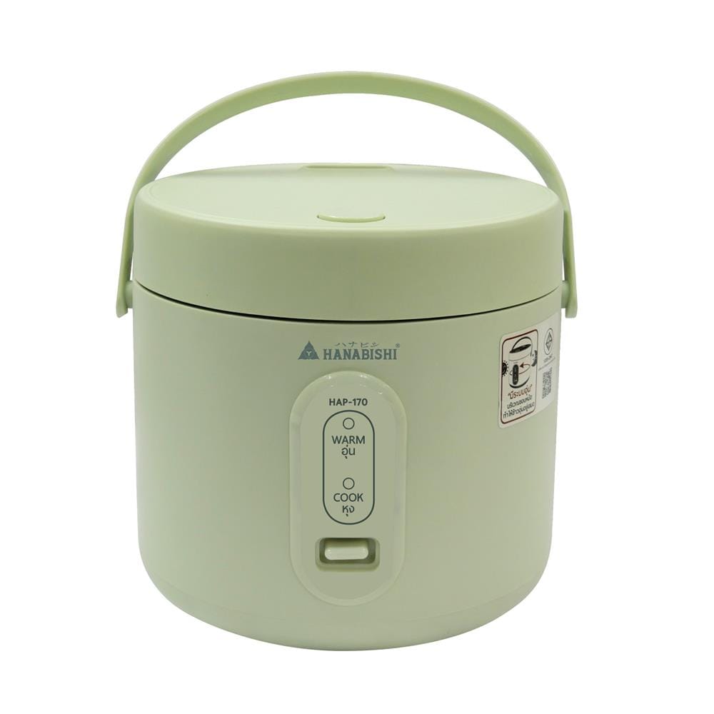 หม้อหุงข้าว MANUAL HANABISHI HAP-170 1 ลิตร สีเขียว_1
