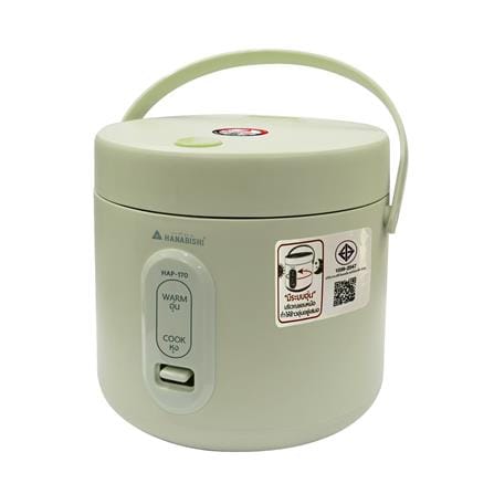 หม้อหุงข้าว MANUAL HANABISHI HAP-170 1 ลิตร สีเขียว_2