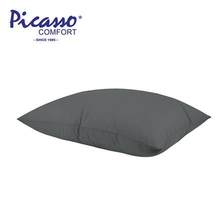 หมอนหนุน ใยสังเคราะห์ PICASSO SMILE 19x29 นิ้ว สีเทาเข้ม